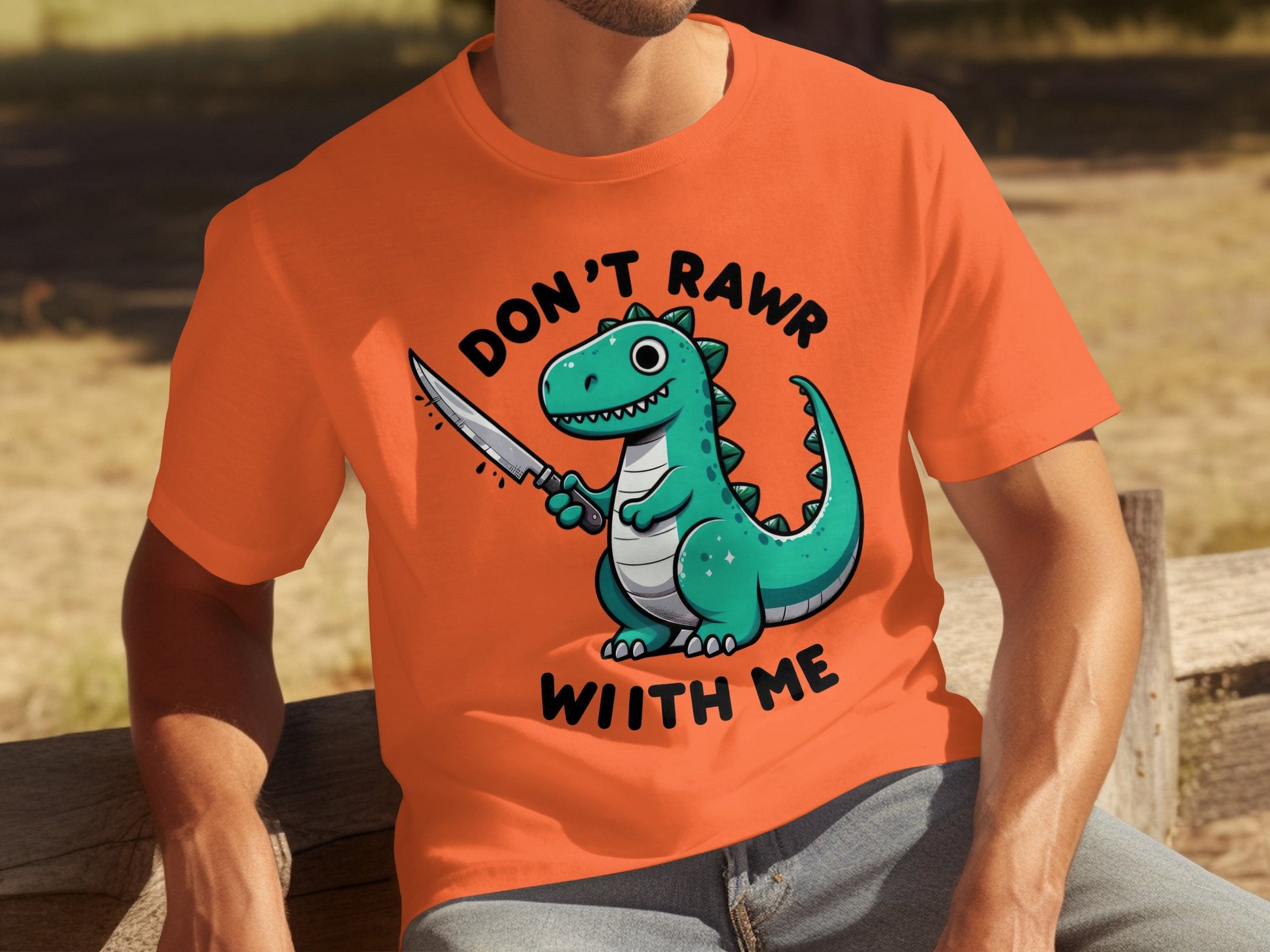 Don't Rawr With Me Dinosaur Graphic T-shirt