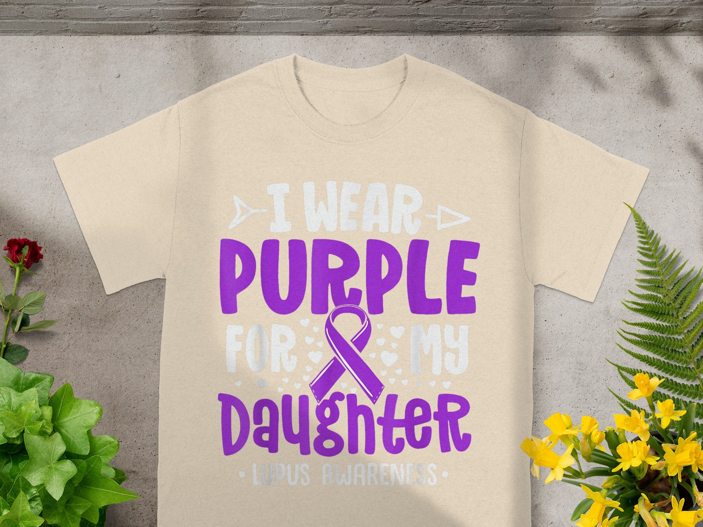 I Wear Purple For My Daughter Lupus Awareness Shirt
