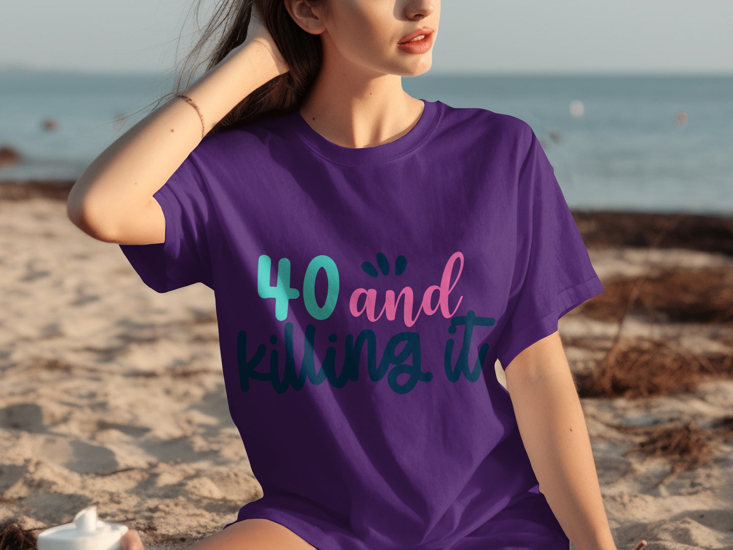 40 and Killing It Bold Statement T-Shirt