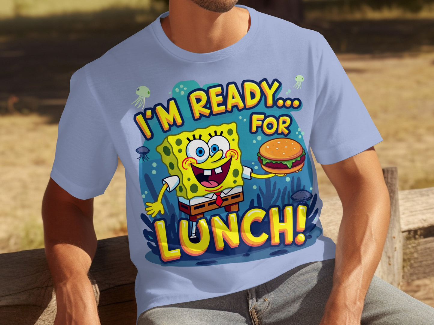I'm Ready for Lunch T-shirt with Cartoon Character