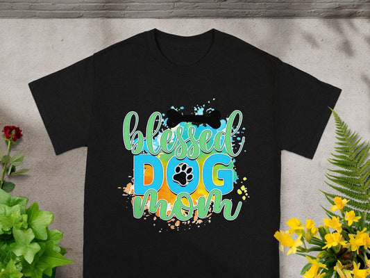 Blessed Dog Mom Graphic Tee For Pet Lovers