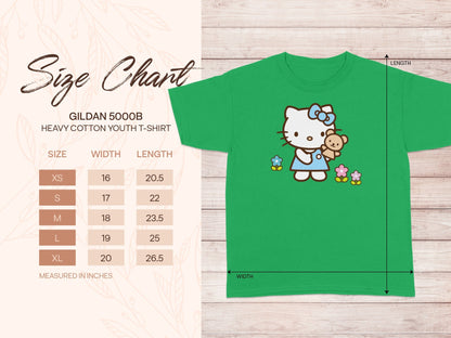 Green Hello Kitty Teddy Bear GILDAN 5000B product type