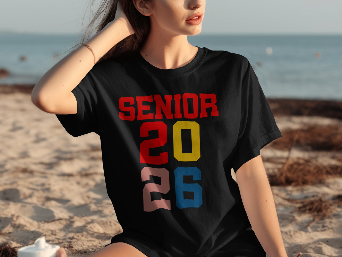 Senior 2026 Colorful Numbers Black T-Shirt product