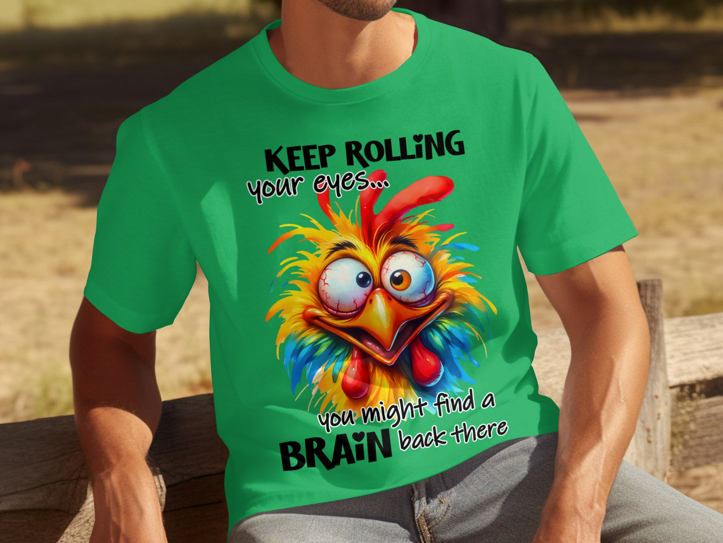 Keep Rolling Your Eyes Funny Chicken T-shirt