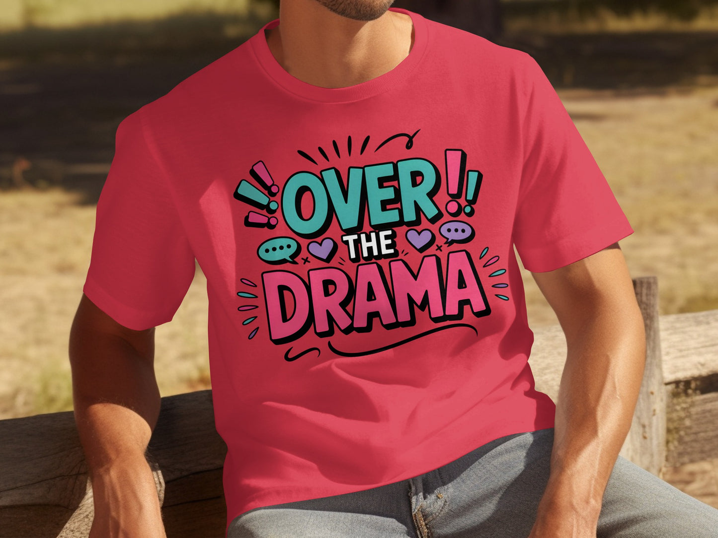 Over the Drama Graphic T-Shirt for a Bold Statement