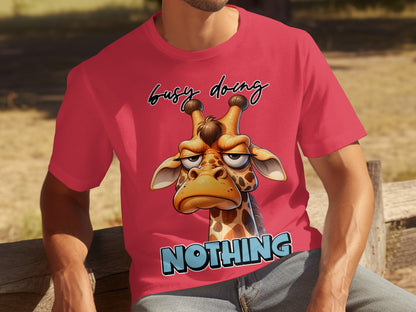 Busy Doing Nothing Funny Giraffe T-Shirt