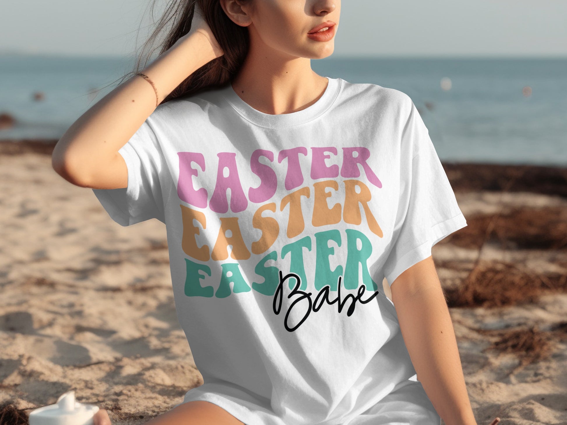 Easter Babe Colorful Graphic Easter T-Shirt