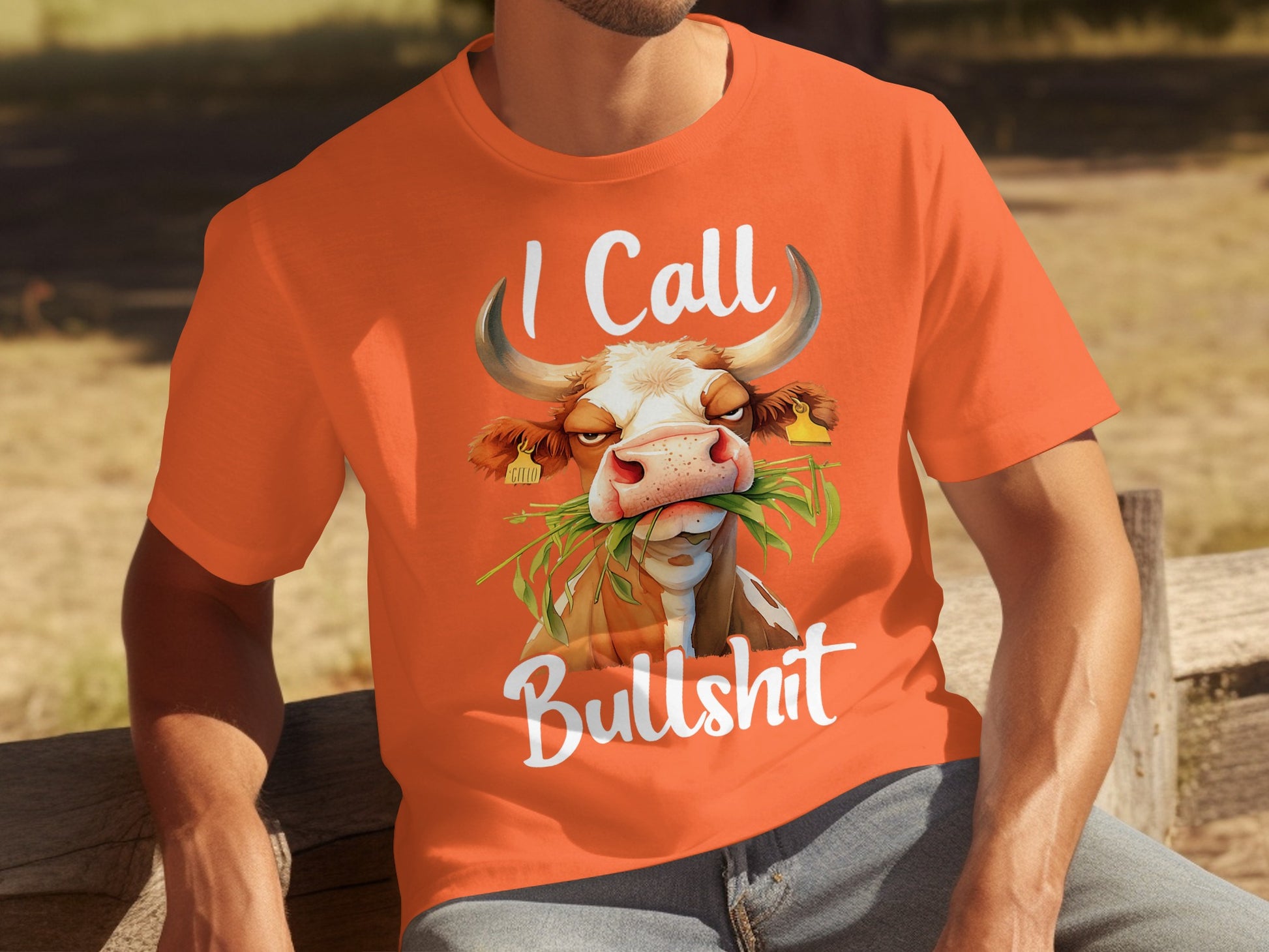 I Call Bullshit Funny Cow Graphic T-Shirt