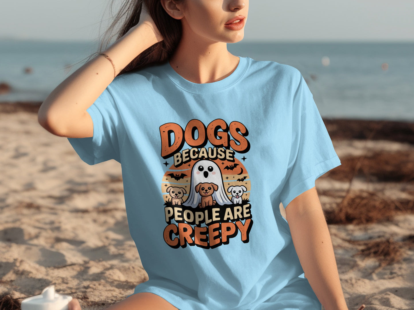Dogs Because People Are Creepy Funny T-Shirt