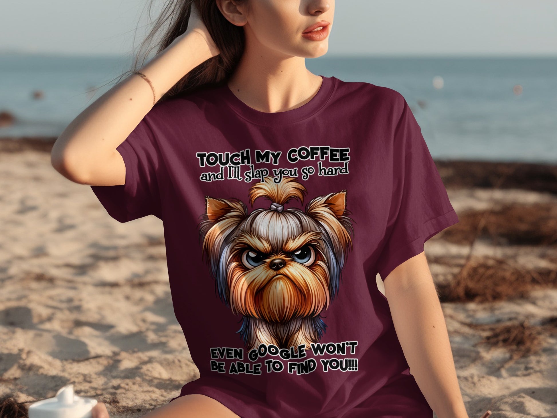 Touch My Coffee Slap You So Hard Dog Shirt