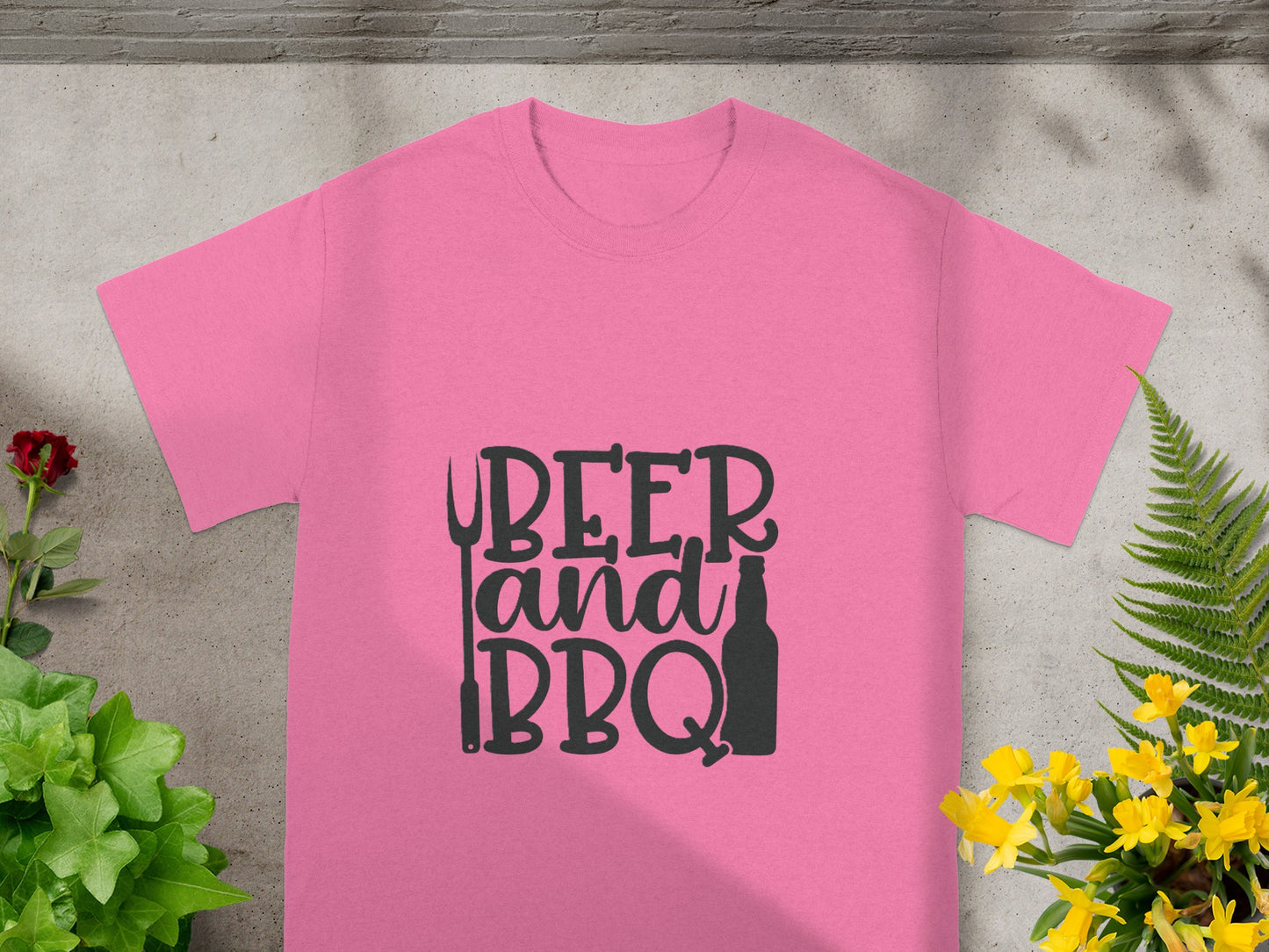 BEER AND BBQ Graphic Unisex Shirt for Casual Wear