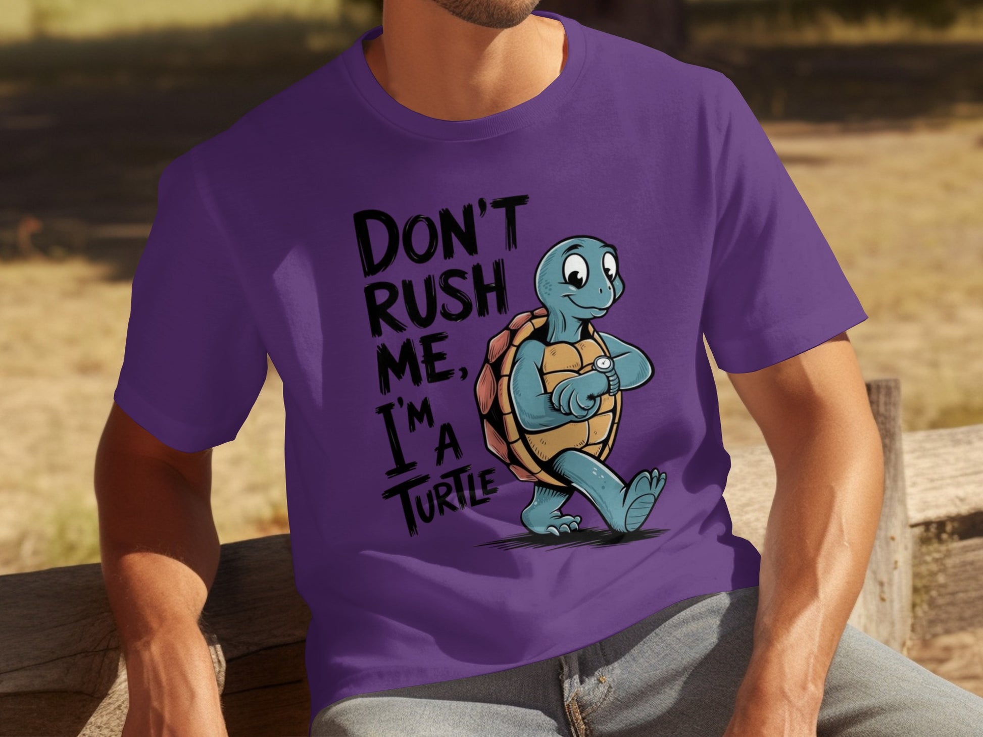 Don't Rush Me I'm a Turtle Graphic Tee Shirt