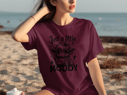 Just a Little Moody Funny Animal Graphic Shirt