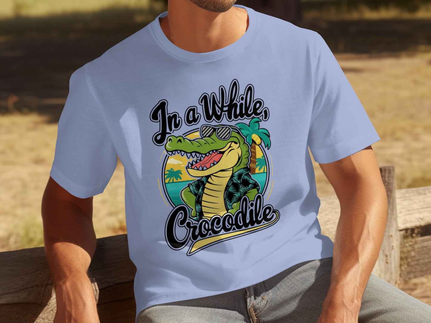 In a While Crocodile Graphic Print T-shirt