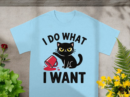 I Do What I Want Cat Graphic T-Shirt