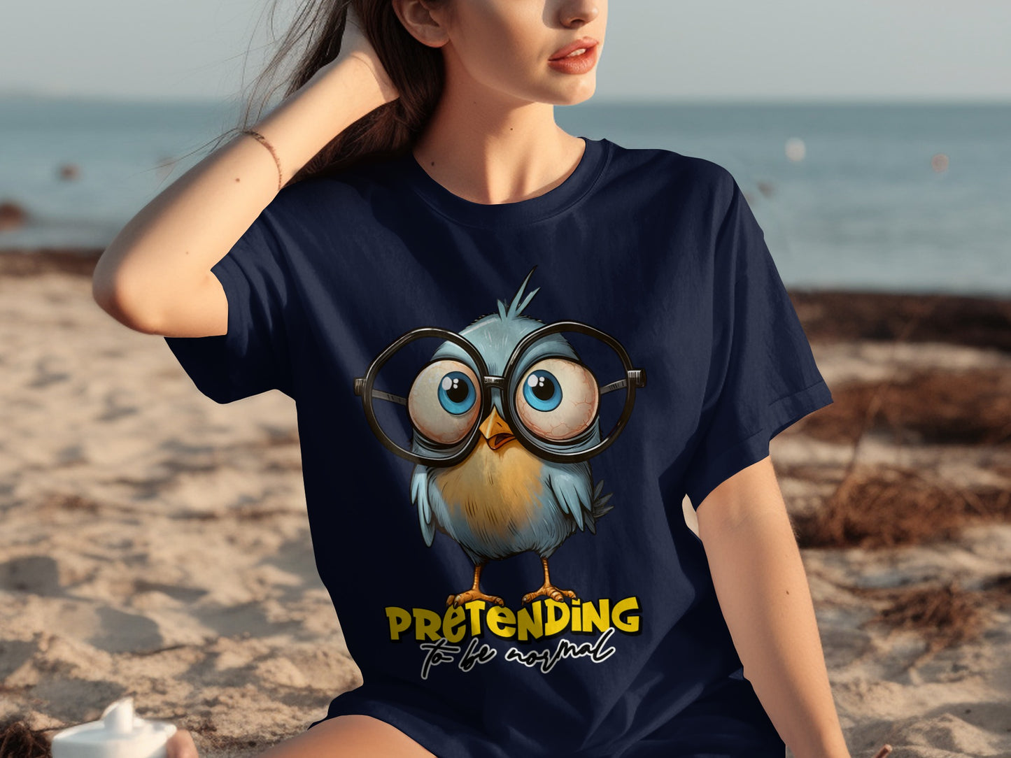 Pretending To Be Normal Owl Graphic T-shirt