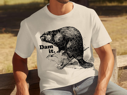 Dam It Beaver Graphic Shirt Funny Animal Tee
