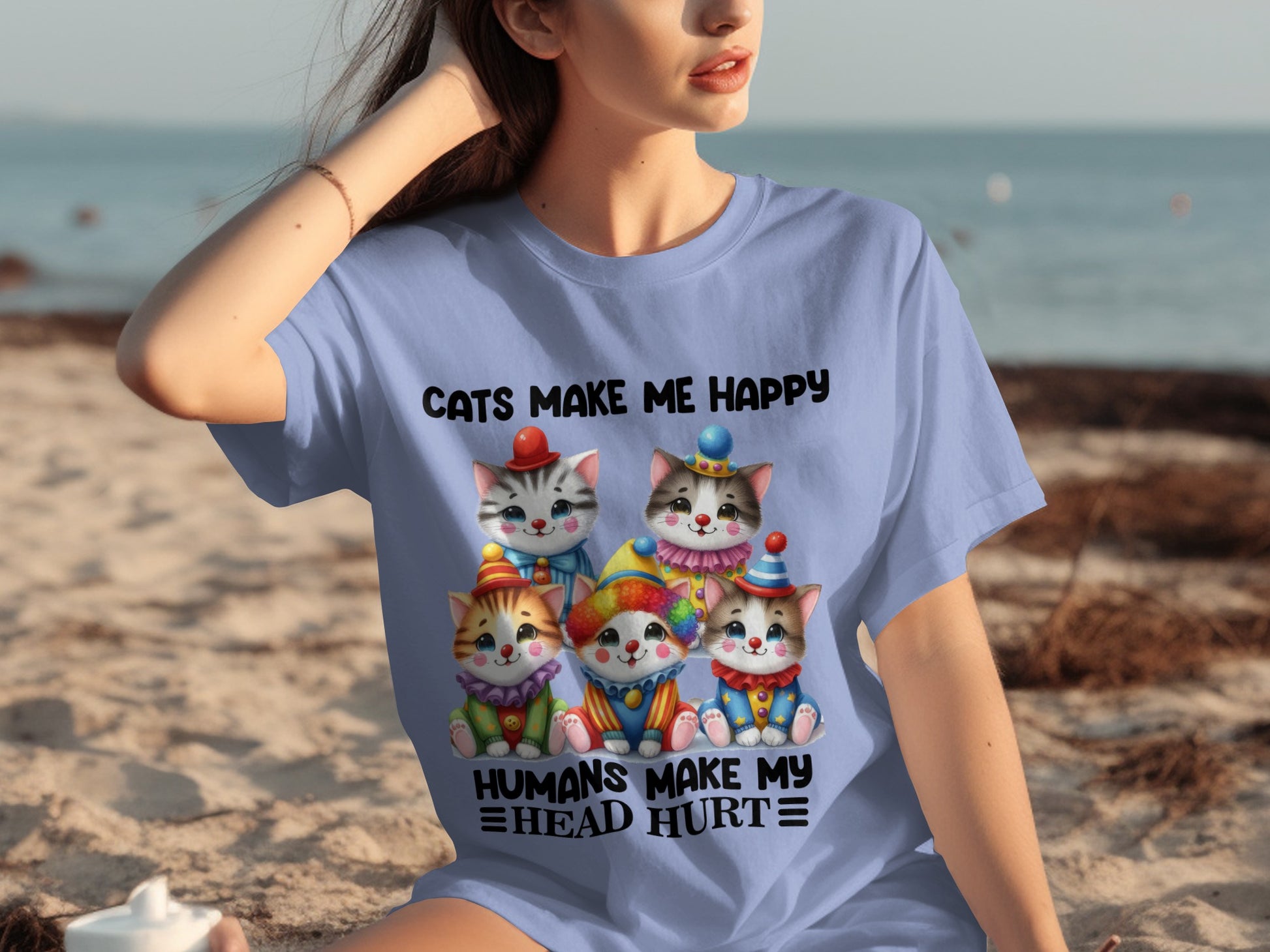 Cats Make Me Happy Humans Make My Head Hurt Shirt