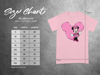 GILDAN 5000 T-Shirt Size Chart S 5XL Inches product type