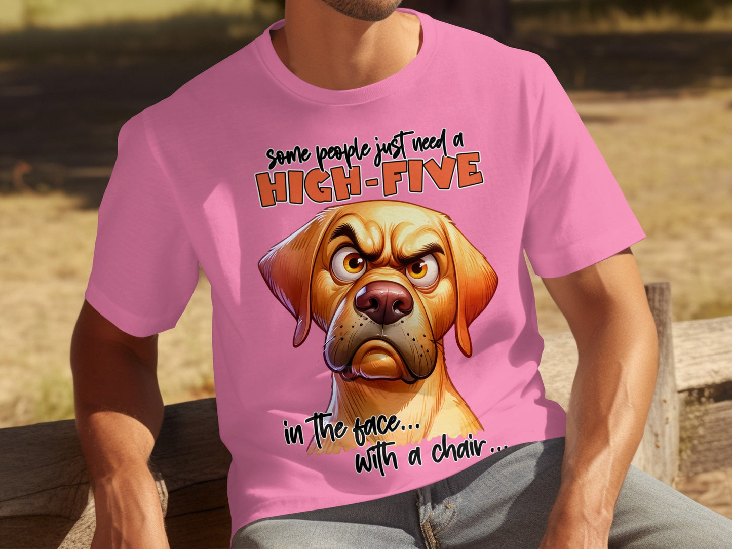 Some People Just Need High-Five Funny Dog Face T-shirt