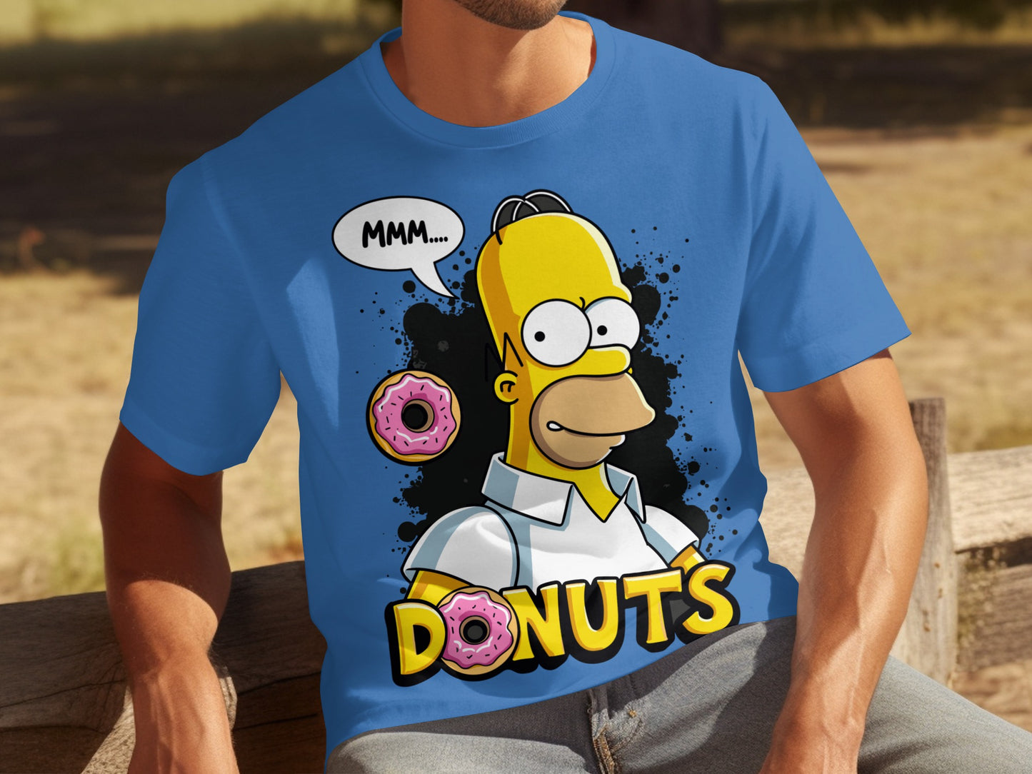 'MMM.... Donuts Graphic T-shirt for Casual Wear'