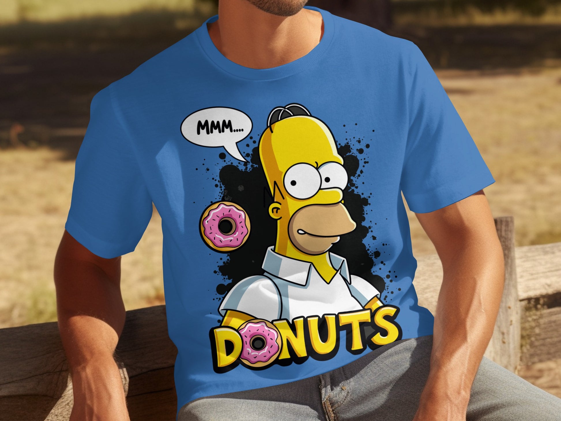 'MMM.... Donuts Graphic T-shirt for Casual Wear'