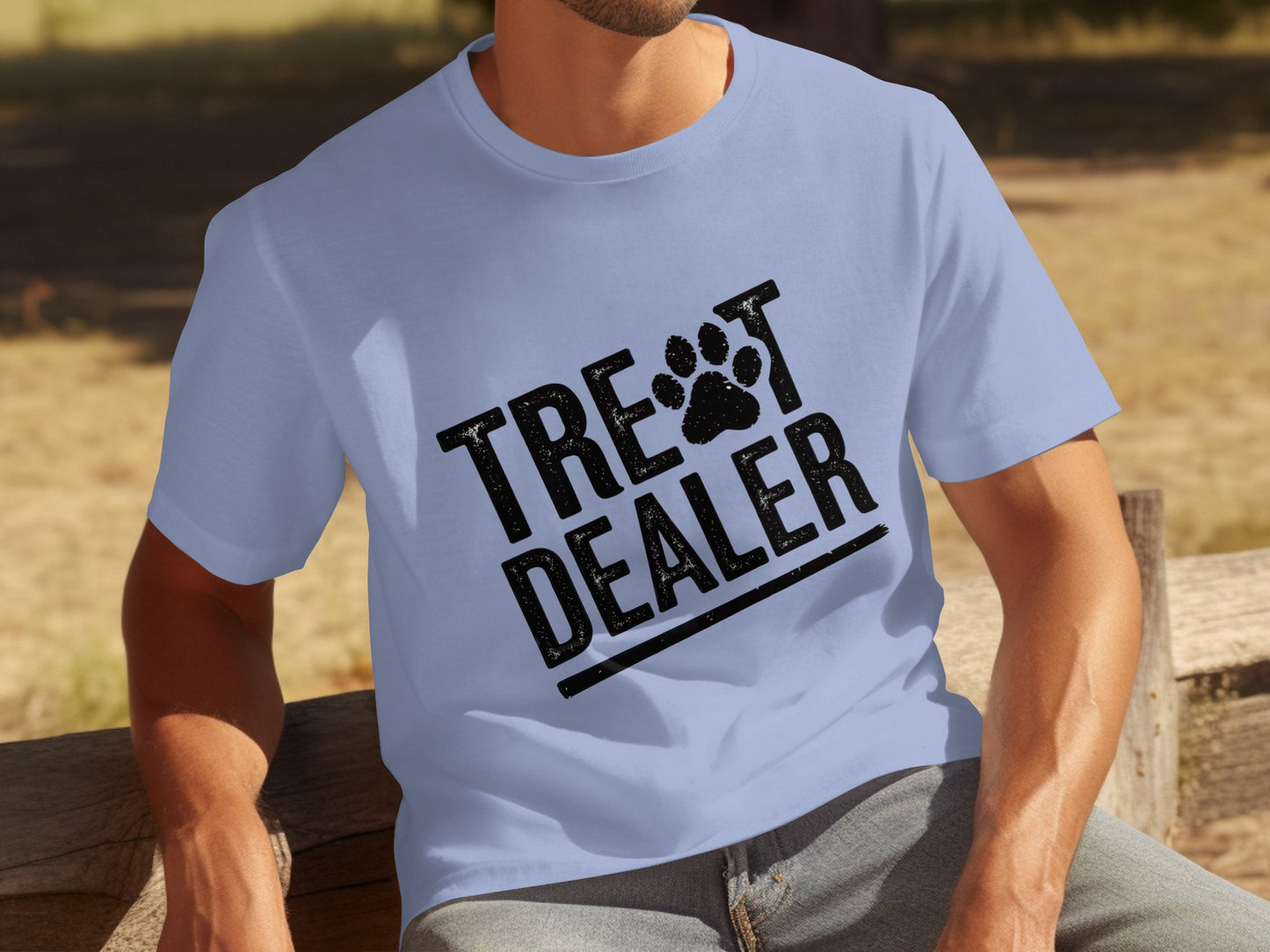 Treat Dealer T-Shirt with Paw Print Design