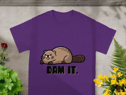 Funny Beaver Dam It Graphic Tee Shirt