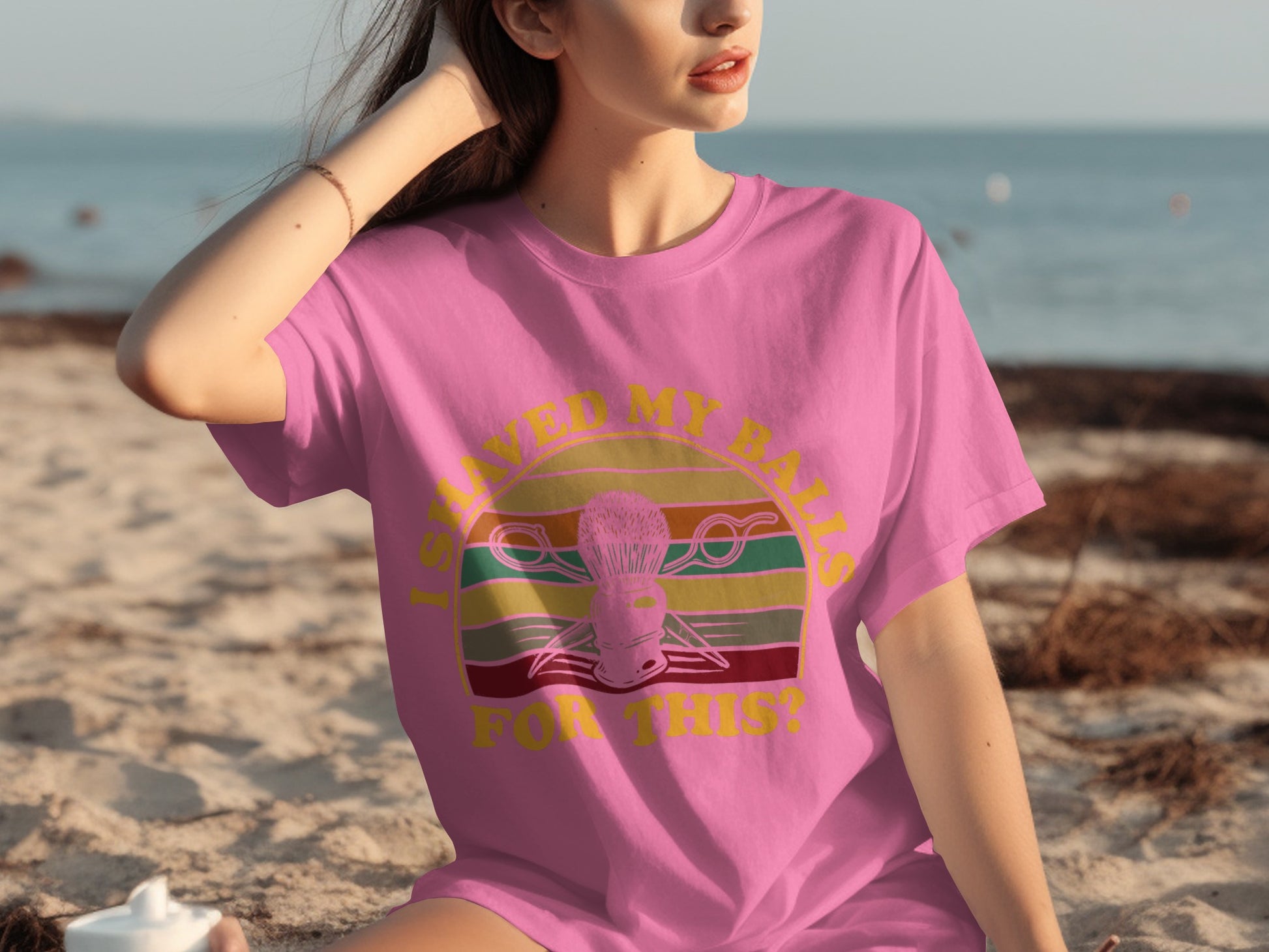 I Shaved My Balls for This Funny Beach T-shirt
