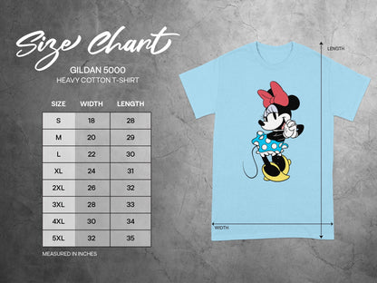 Minnie Mouse Gildan 5000 T-Shirt Size Chart product type