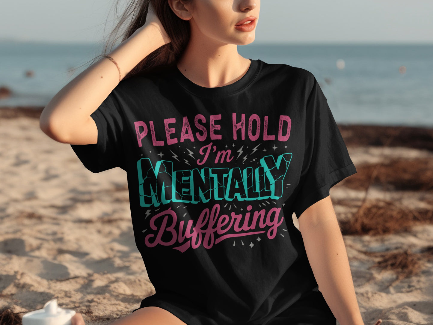 Please Hold I'm Mentally Buffering Graphic Tee