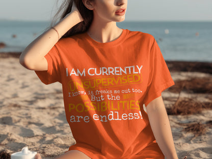 I Am Currently Unsupervised Funny Possibilities Shirt