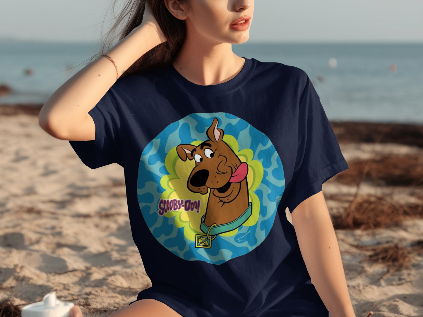 Scooby-Doo Graphic Print Tee for Beach Adventures