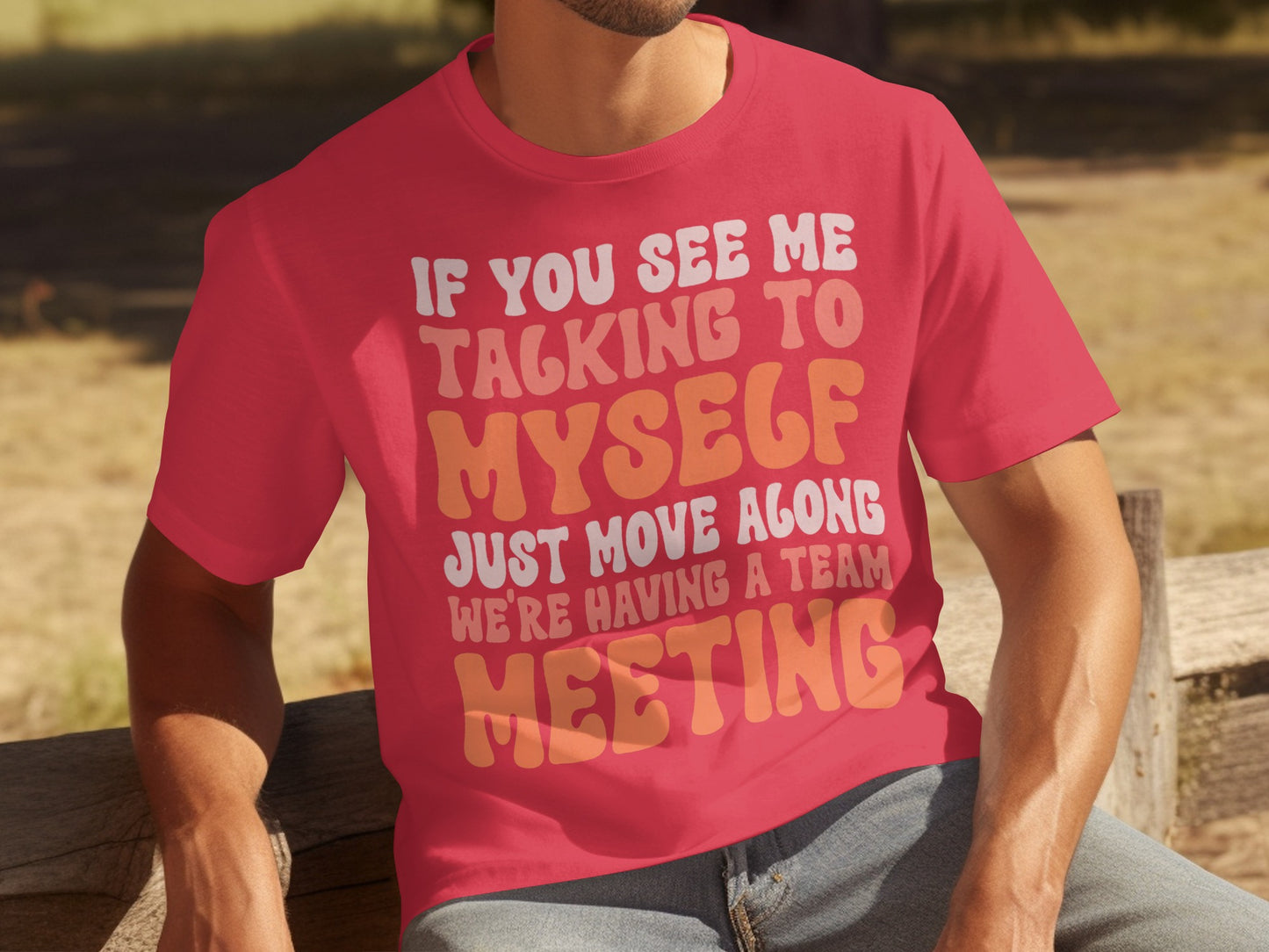 Talking To Myself Team Meeting Unisex T-shirt