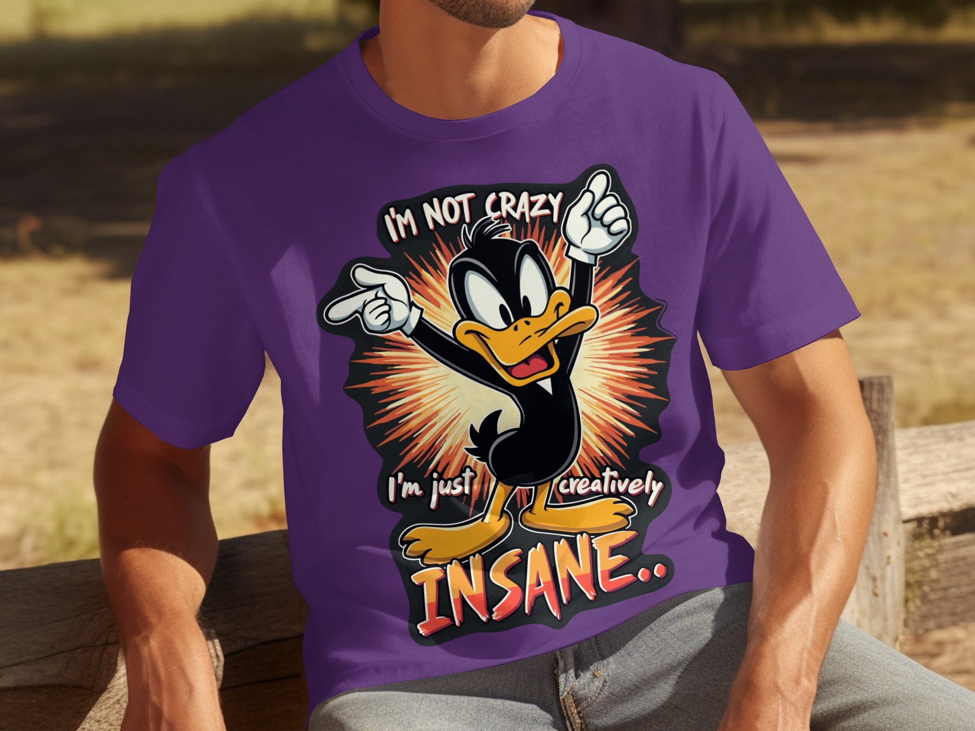 I'm Not Crazy Creatively Insane Daffy Duck T-shirt