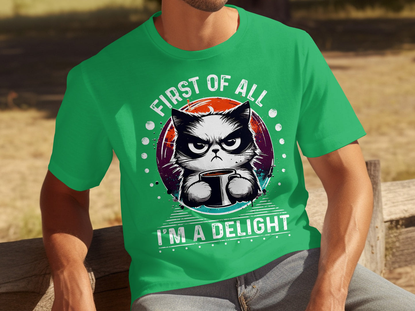 First Of All I'm A Delight Funny Cat T-shirt