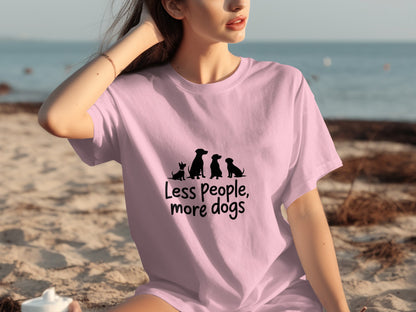 Less People More Dogs Graphic T-Shirt