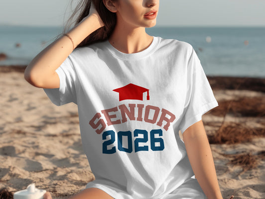 Senior 2026 T-shirt with Graduation Cap Design