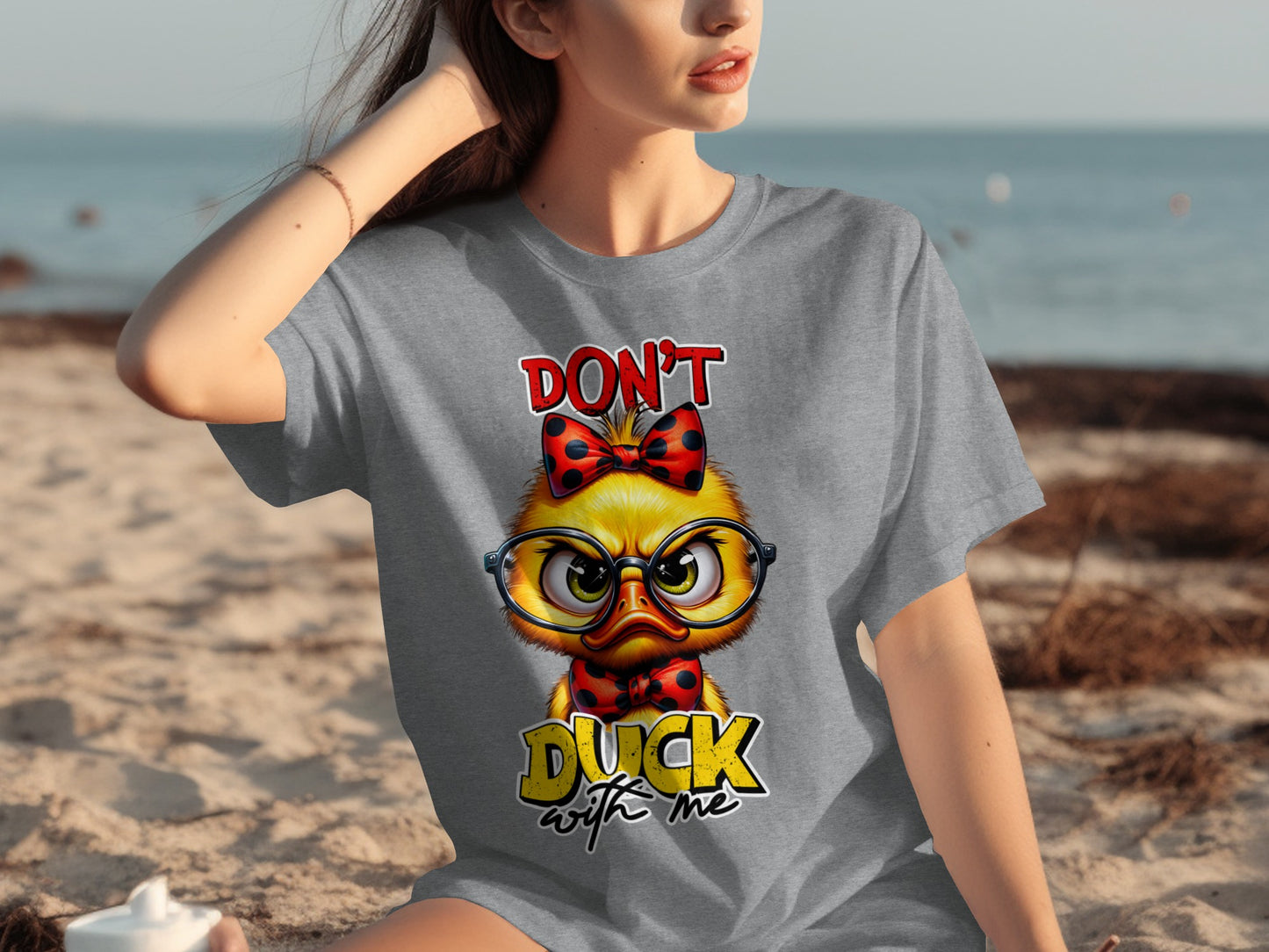 Don't Duck With Me Cute Cartoon Duck Graphic Shirt