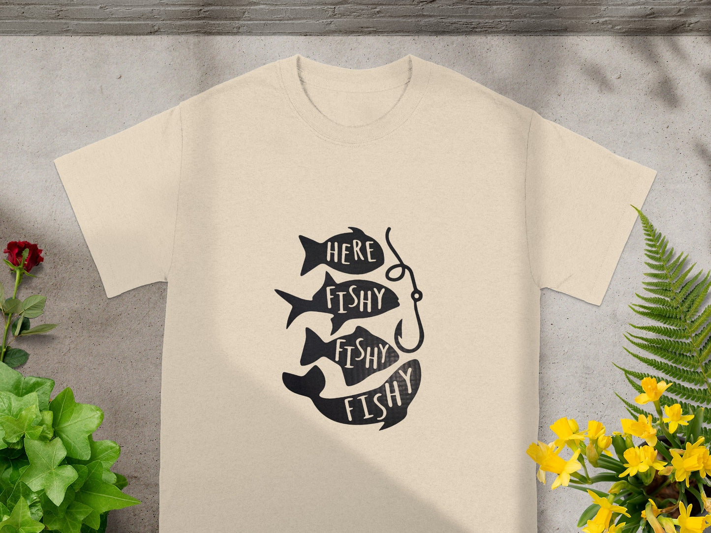 Here Fishy Fishy Fishy Graphic T-Shirt