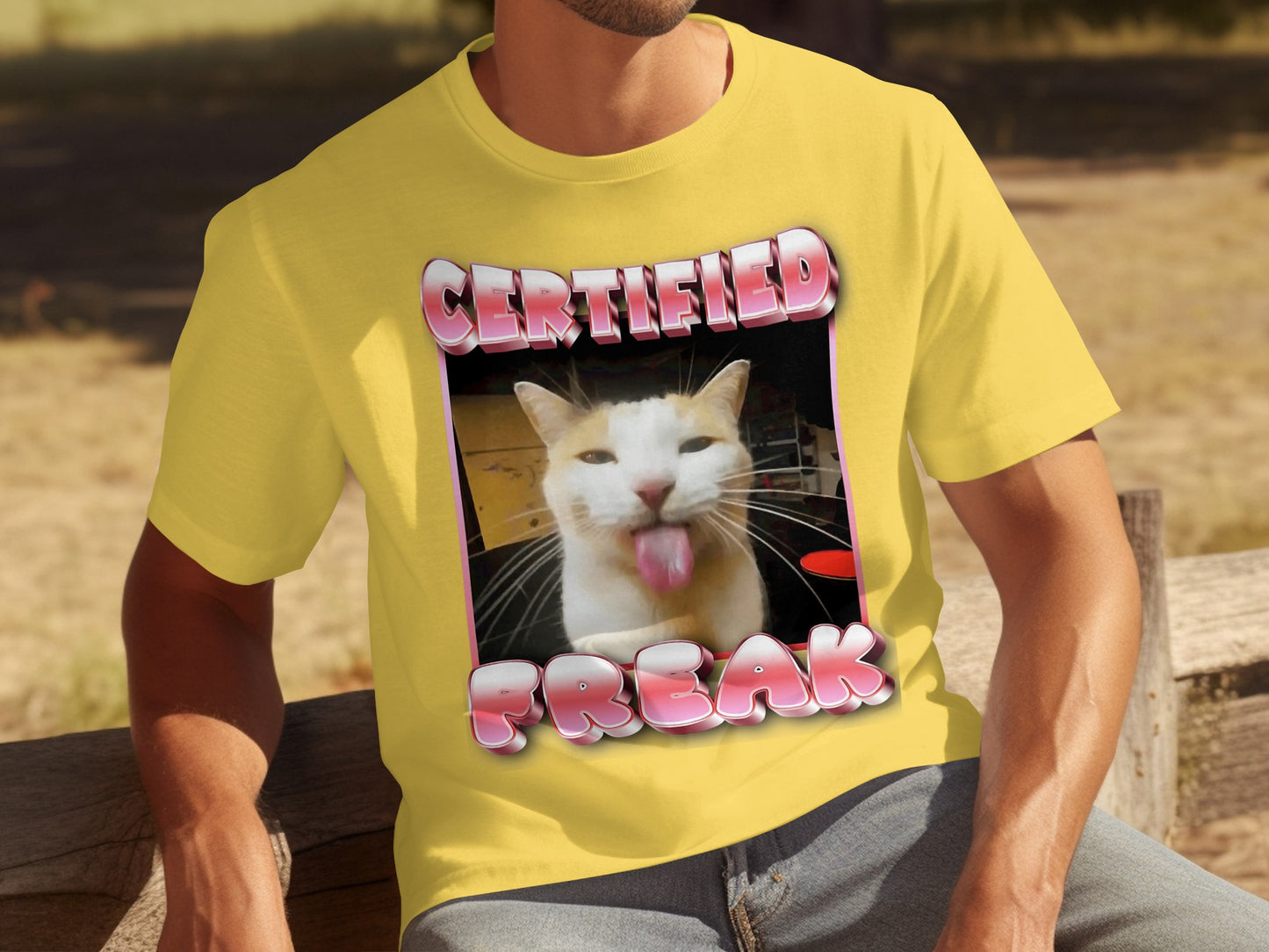 Certified Freak Cat Funny Graphic T-shirt Product