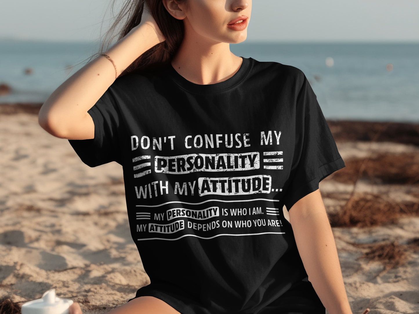 Don't Confuse My Personality With My Attitude T-shirt