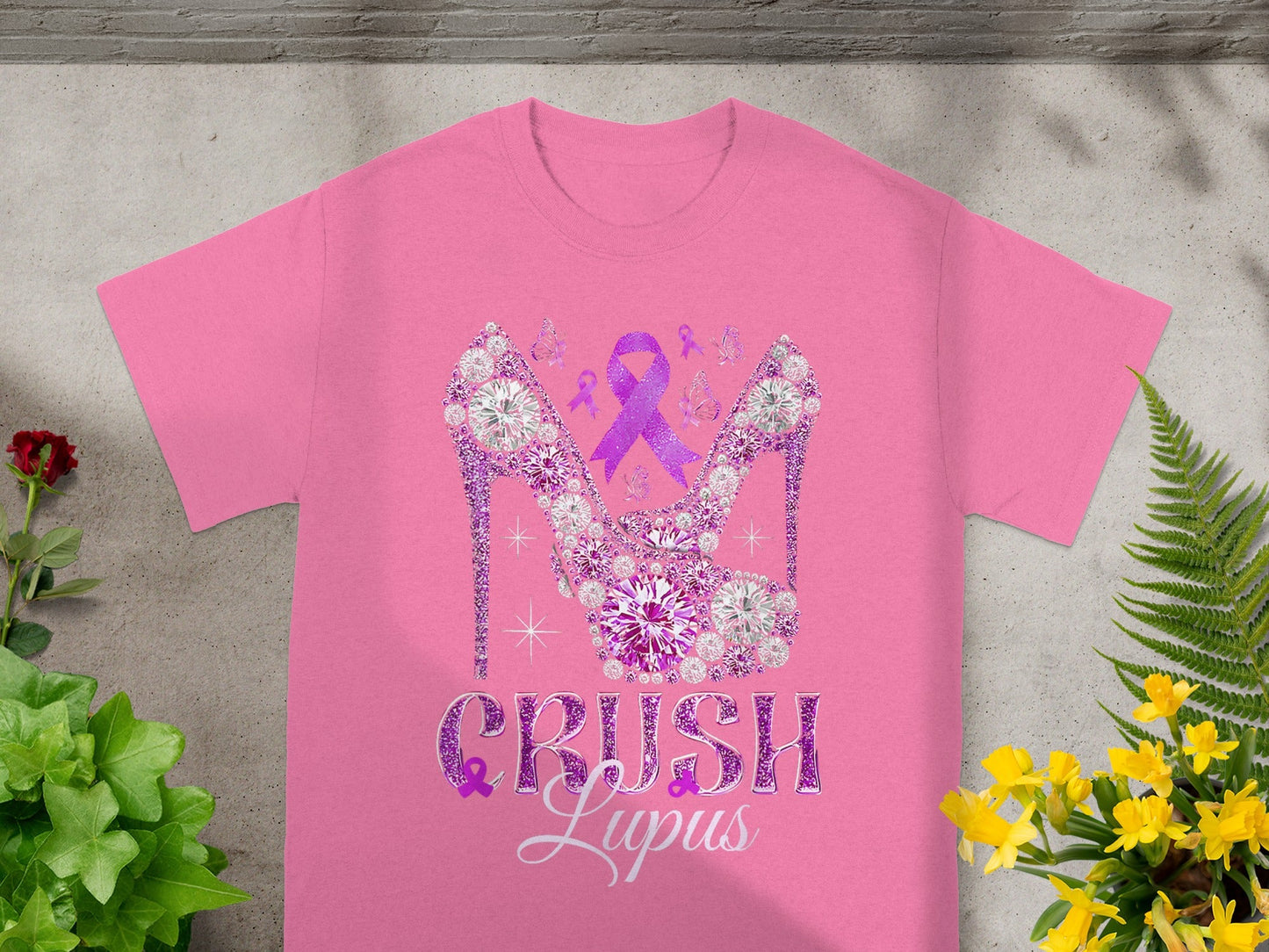 Crush Lupus Pink T-Shirt for Awareness Campaigns