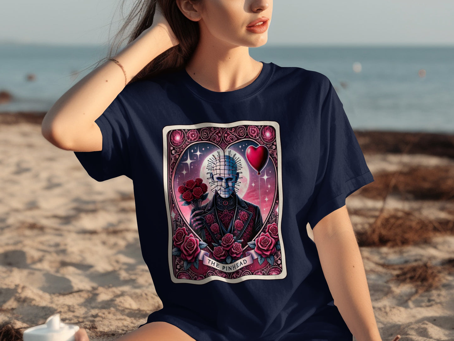 The Pinhead Roses Heart Design Shirt