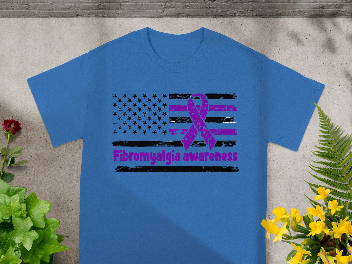 Fibromyalgia Awareness Ribbon Design T-Shirt
