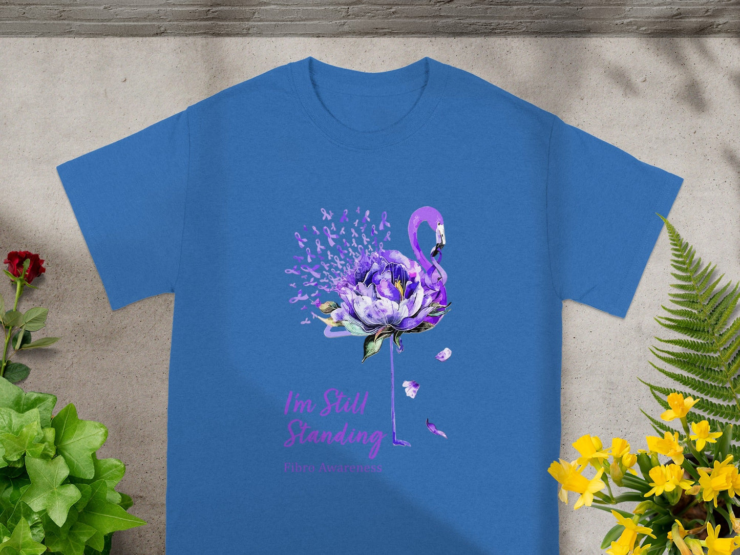 I'm Still Standing Fibro Awareness Blue T-shirt