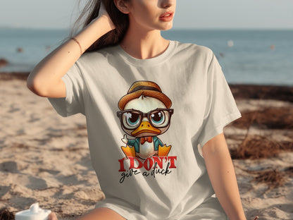 I Don't Give a Duck Graphic Funny Duck T-shirt