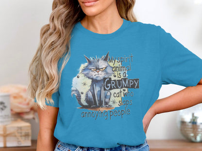 My Spirit Animal Is A Grumpy Cat Slaps Annoying People Shirt