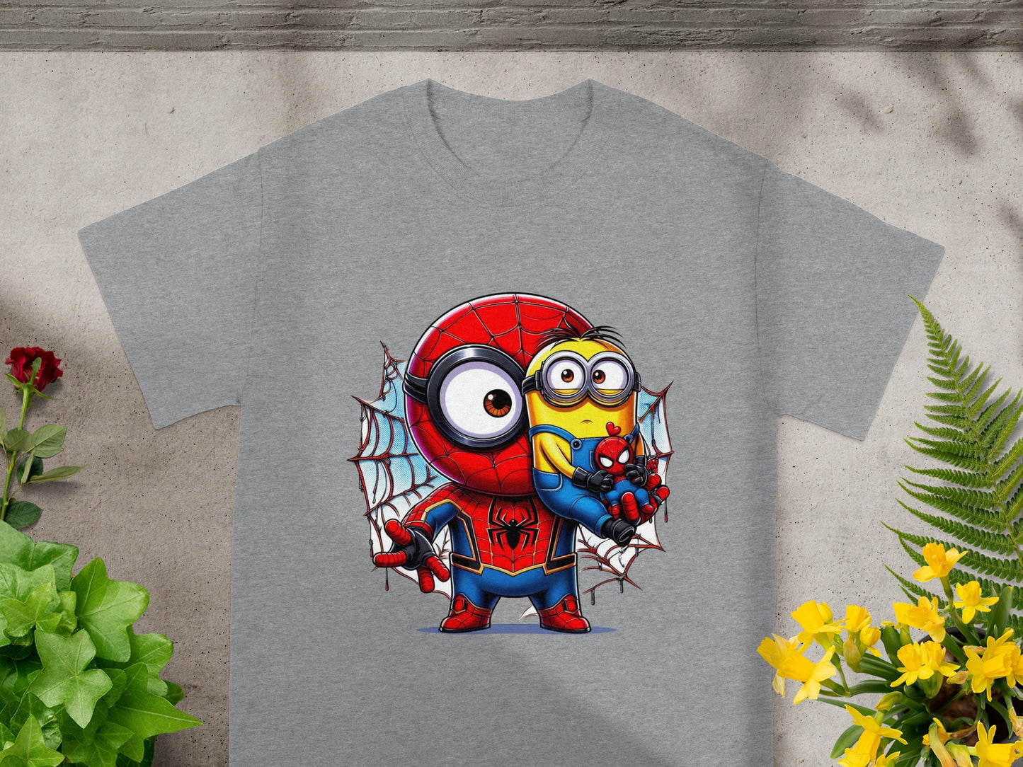 Funny Spiderman Minion Graphic Tee for Kids T-shirt