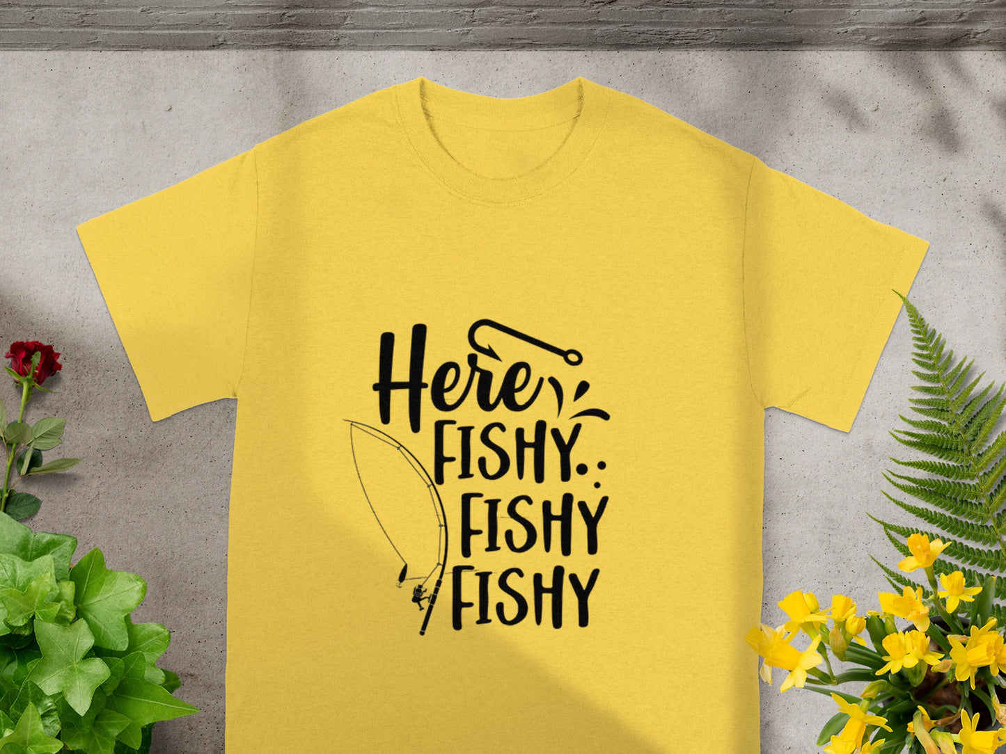 Here Fishy Fishy Fishy Fishing T-Shirt